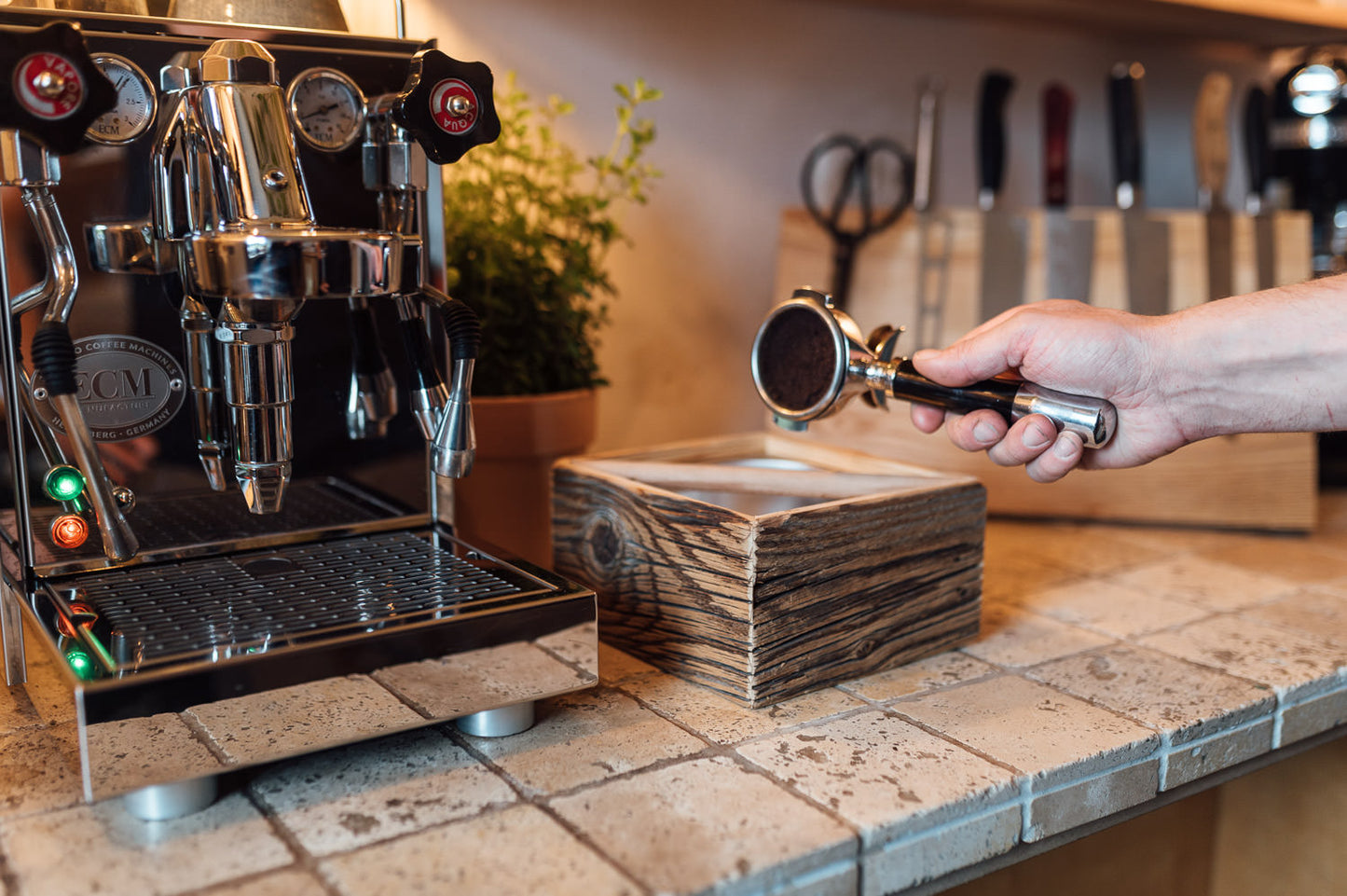 Abklopfkasten Siebträger Altholz Plastikfrei Upcycling